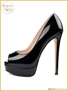 Women's Platform Stiletto Heels Peep Toe Pumps 6 Inch Heels for Wedding Party